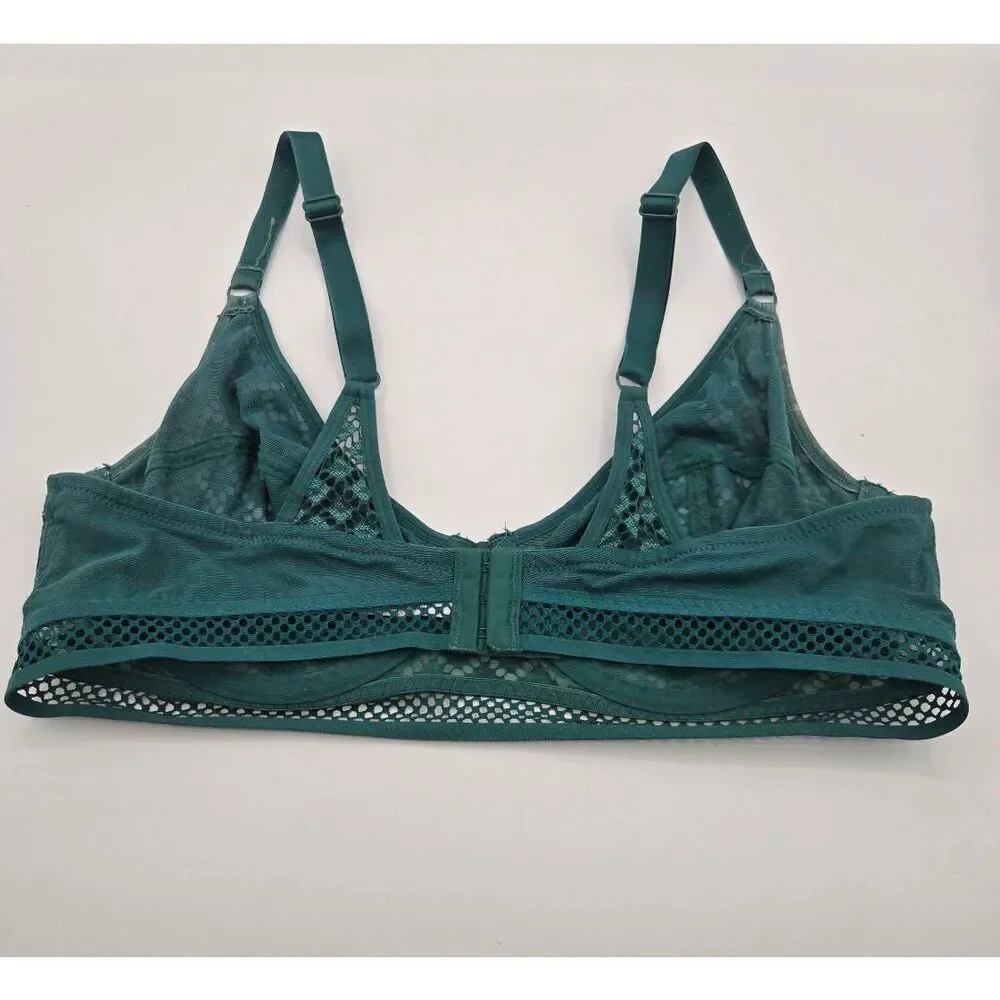 Adore Me Tatum Green Bra Size 38DD Unlined Full